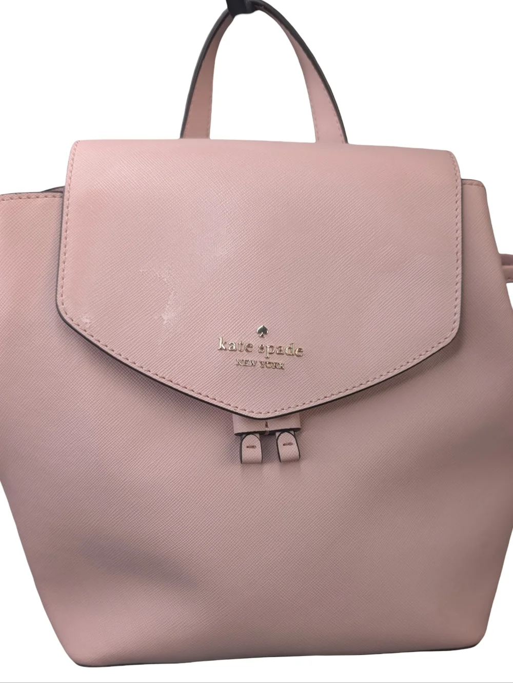 Kate Spade Lizzie Medium Saffiano Flap Backpack Blush